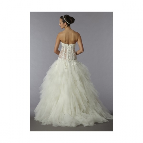 PNINA TORNAI Beaded Lace Gown